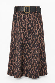 Animalprint-Rock mit Schnallengürtel