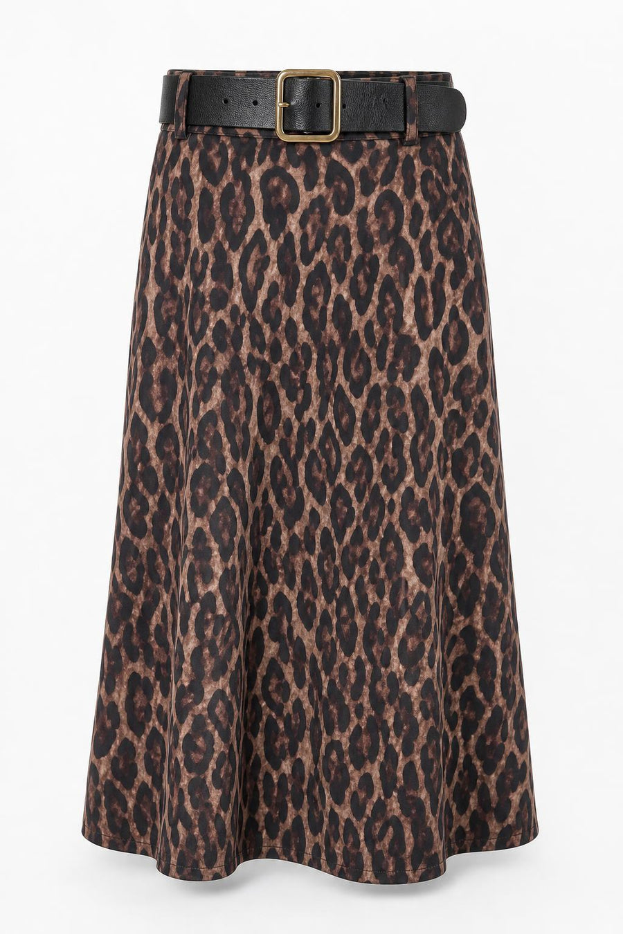 Animalprint-Rock mit Schnallengürtel